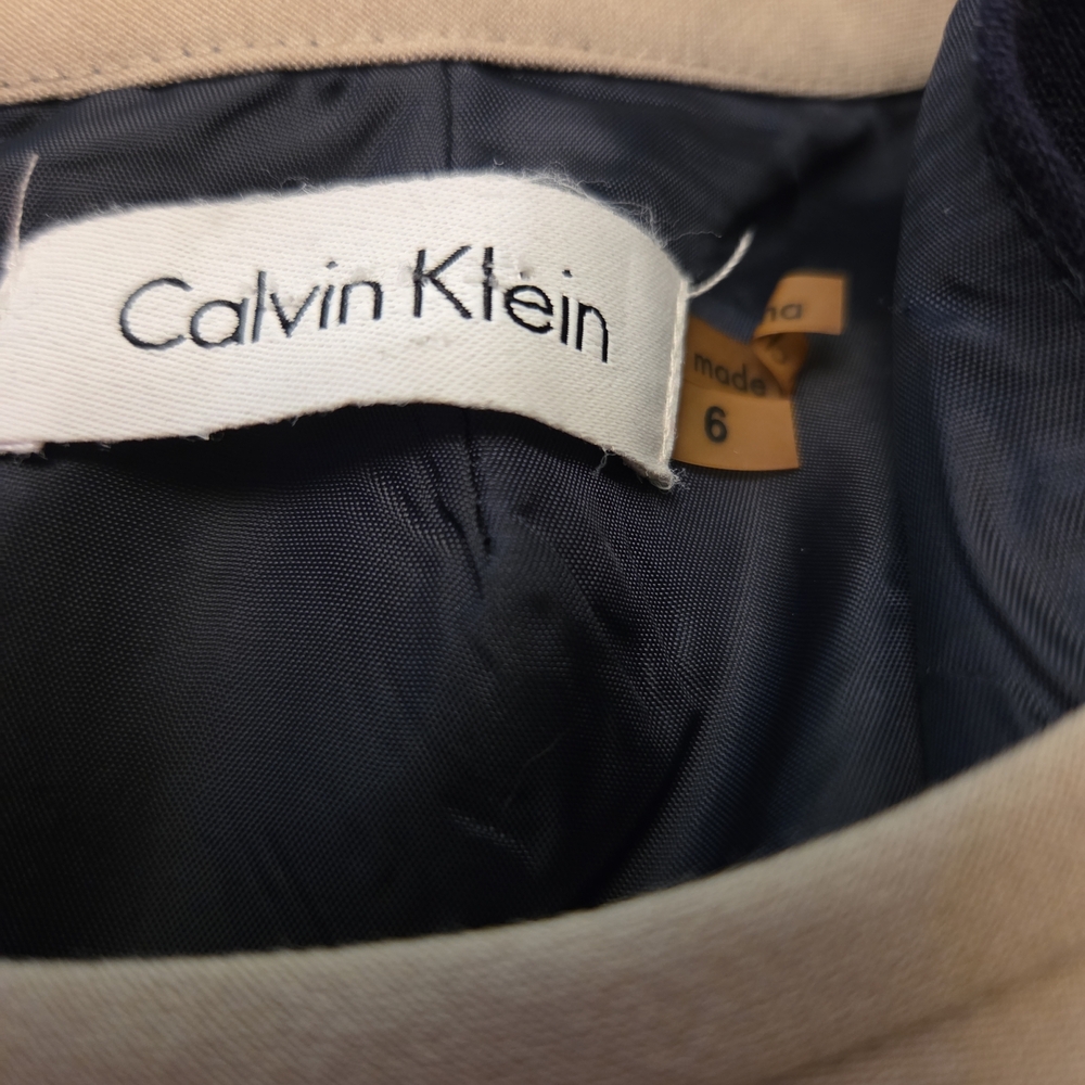 Calvin Klein Elegant Beige and Black Sleeveless Dress Size 6 - Picture 4 of 4